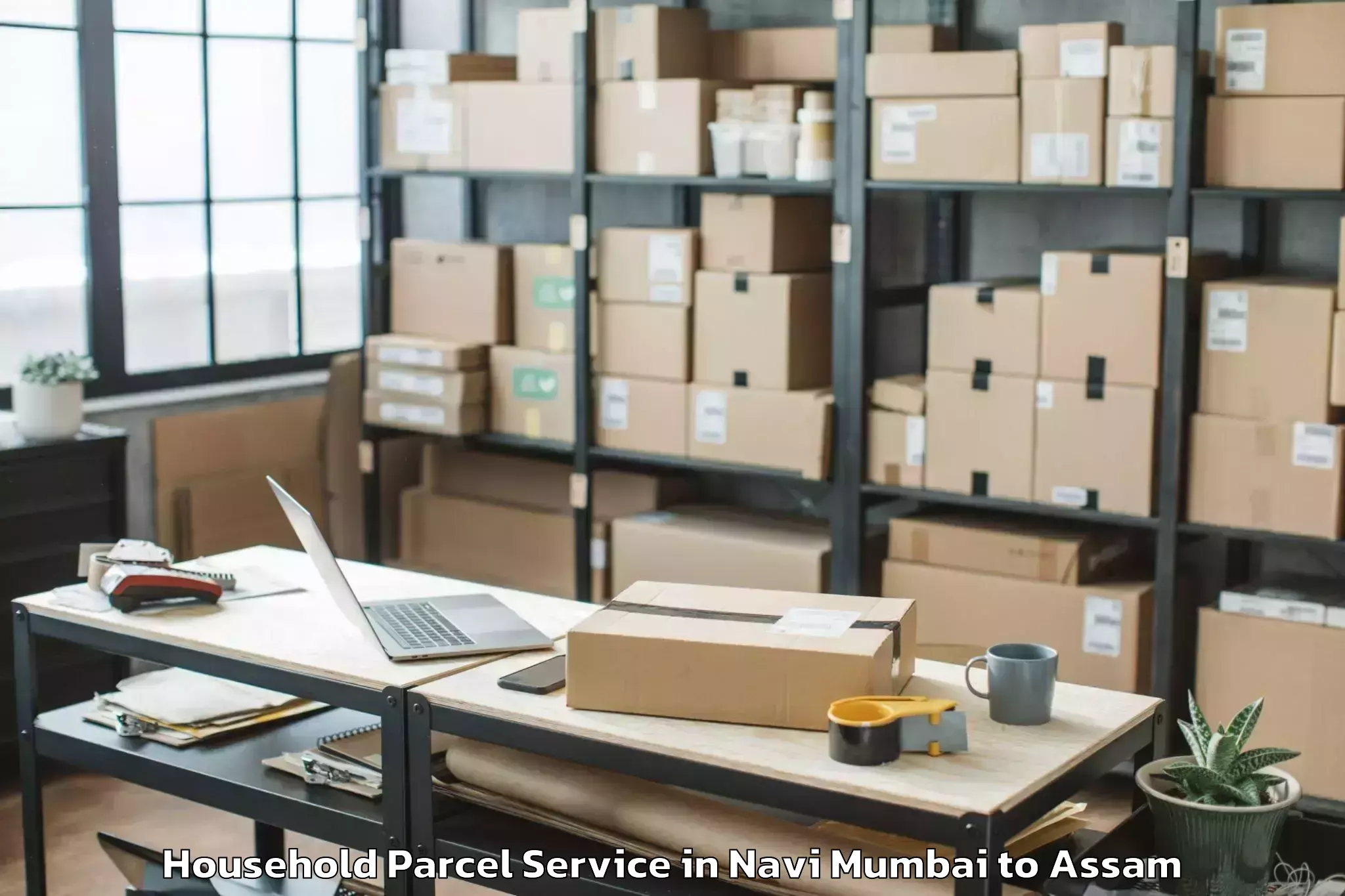 Easy Navi Mumbai to Howraghat Household Parcel Booking